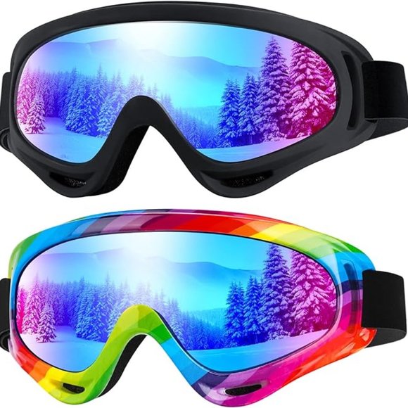 2-Pack Kids Ski Goggles